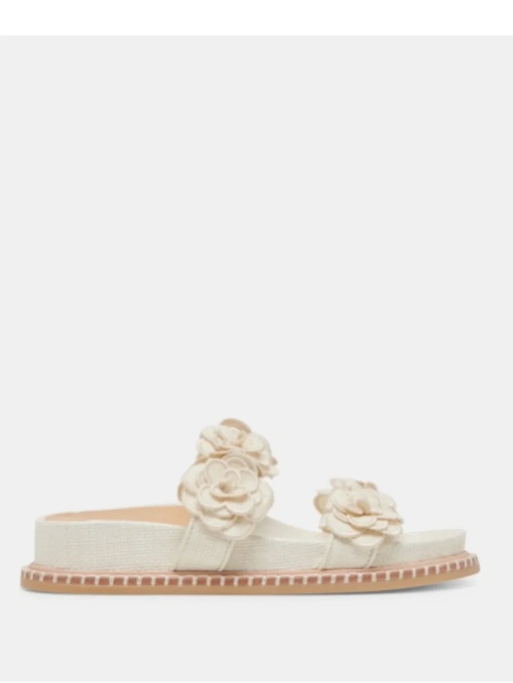 Dolce Vita Sherpa White Raffia Sandal